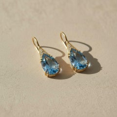 Topaz 14k gold earrings