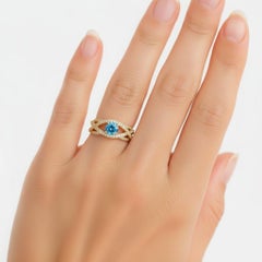 Topaz 14k gold engagement ring
