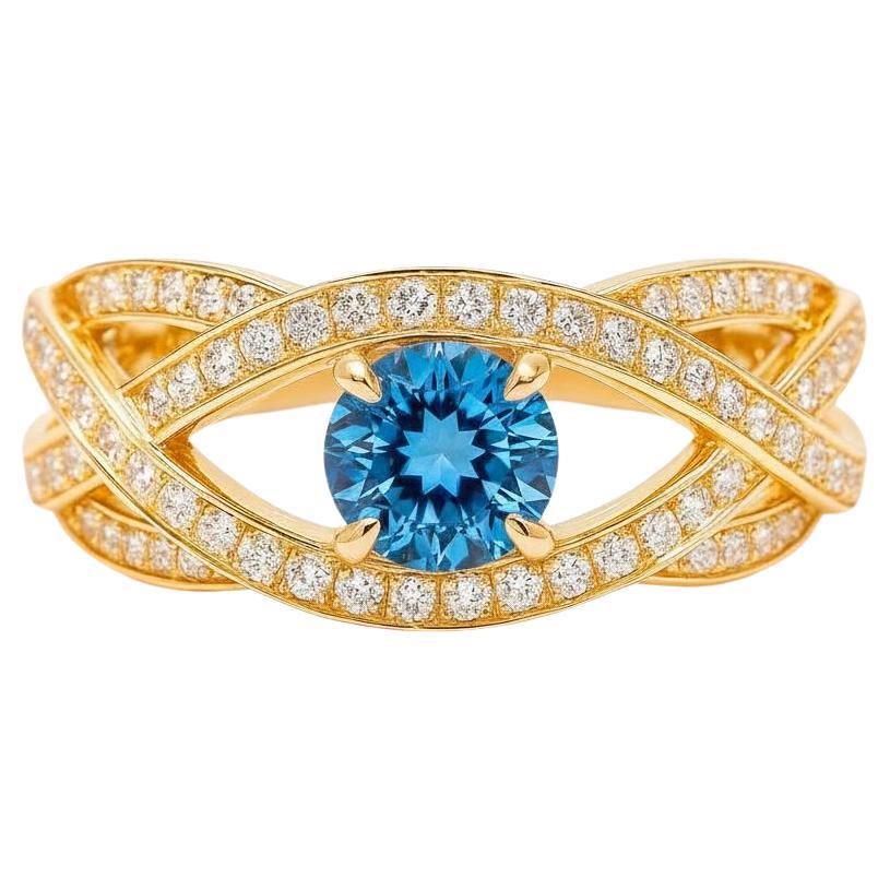 Im Angebot: Topas 14k Gold Verlobungsring ()