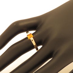 Topaz 9 Karat Rose Gold Band Ring Handcrafted in Italy