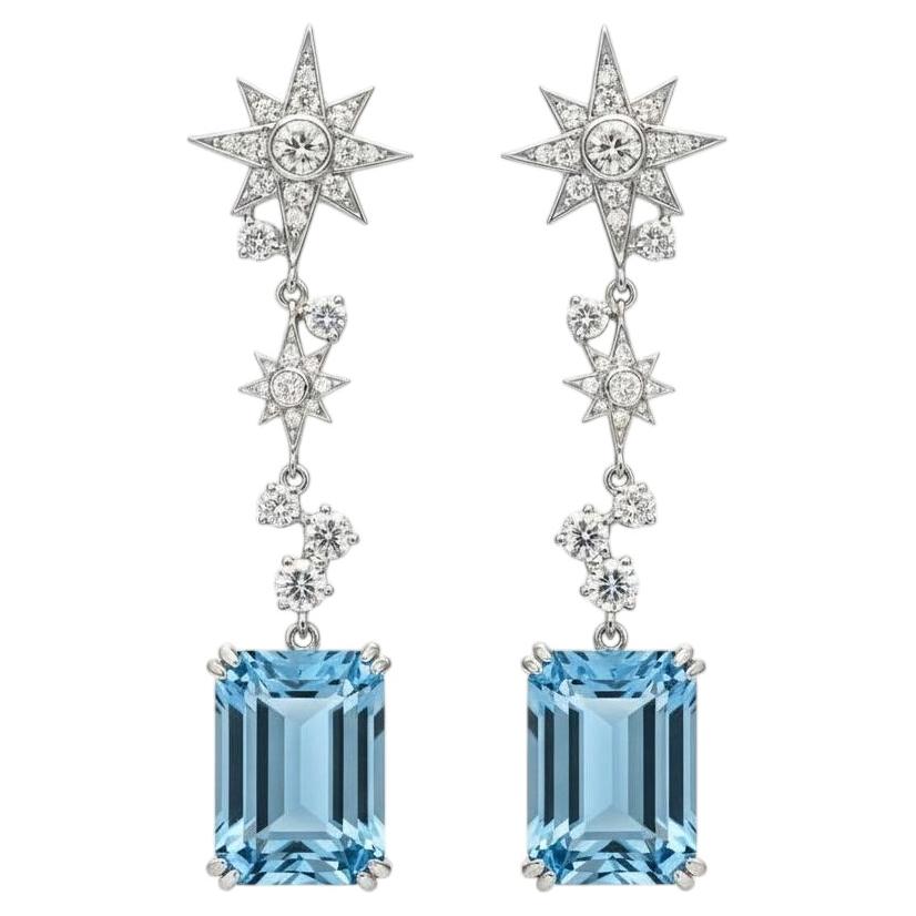 Topaz and Colorless Topaz Drop Earrings silver, gold