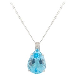 Topaz and Diamond Necklace 17.30 Carat