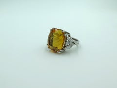 Topaz and Diamond Ring