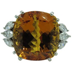 Topaz and Diamond Ring