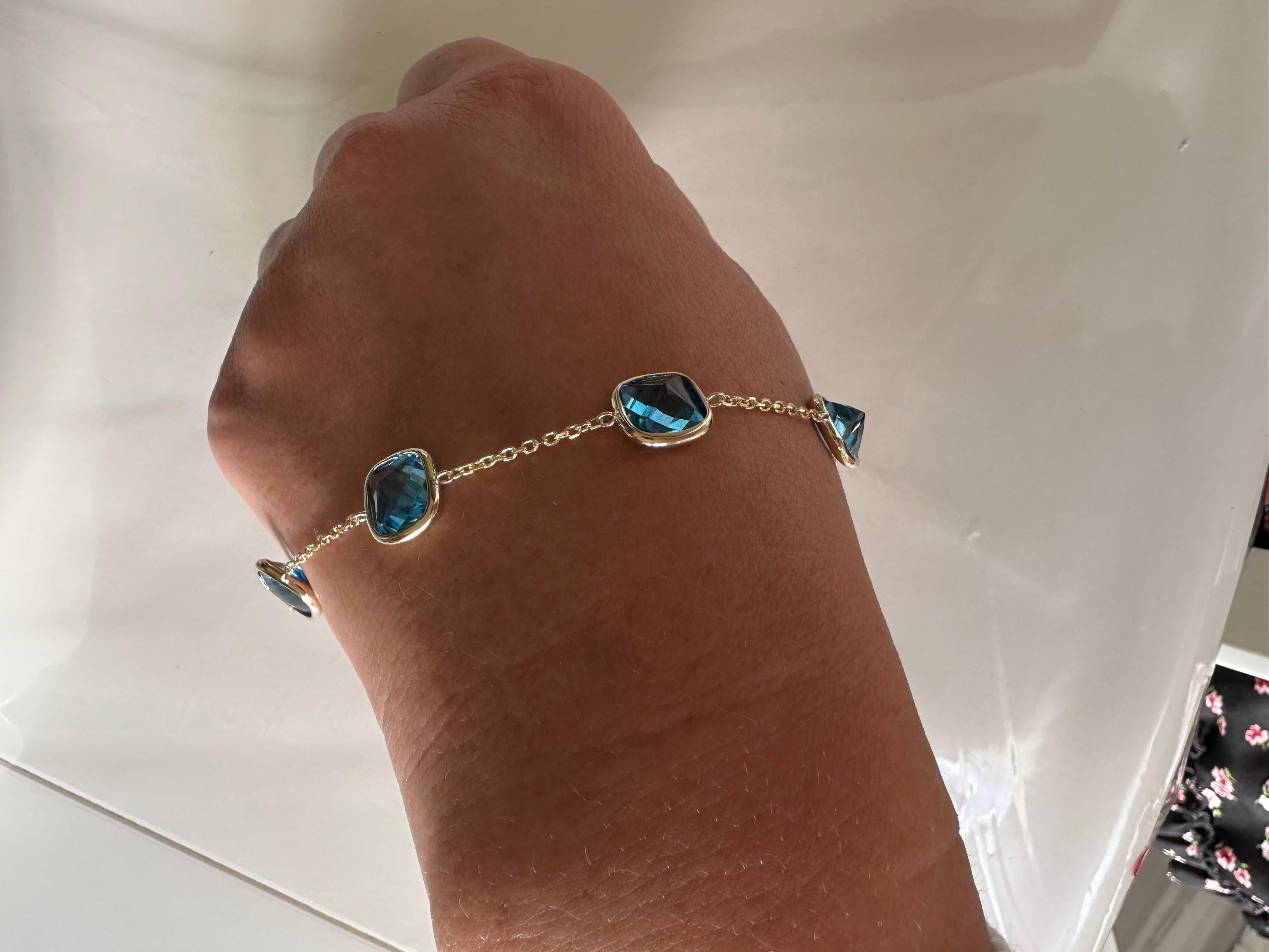 Bracelet Topaze par Yard or 14KT style bracelet boho Unisexe en vente