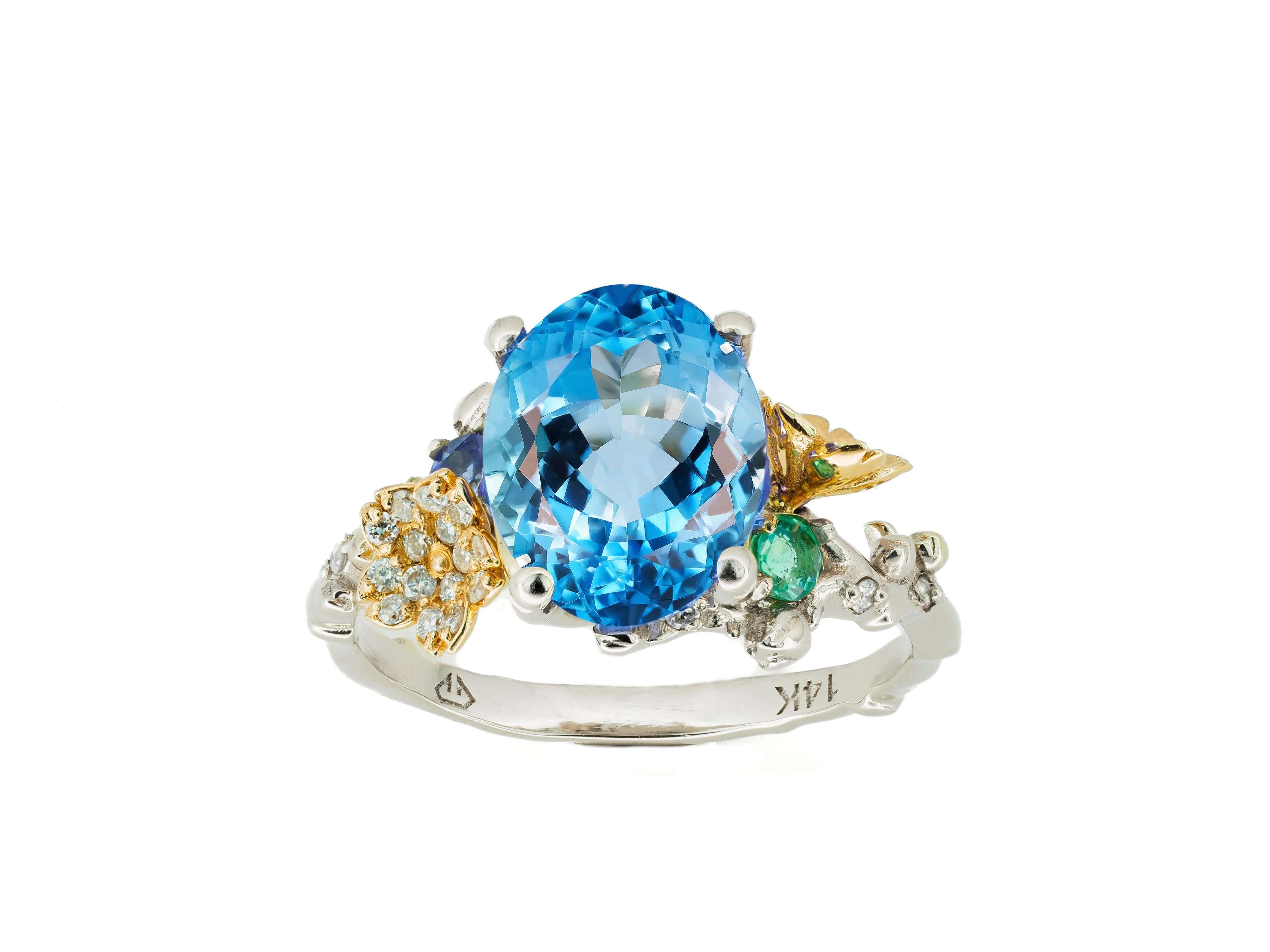 Topaz cocktail ring.  For Sale 1
