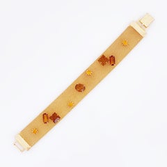 Topaz Crystal Mesh Bracelet, 1960s