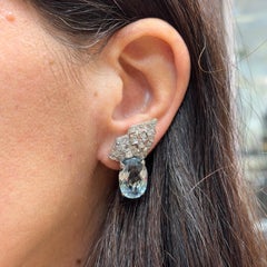 Topaz & Diamond Earrings