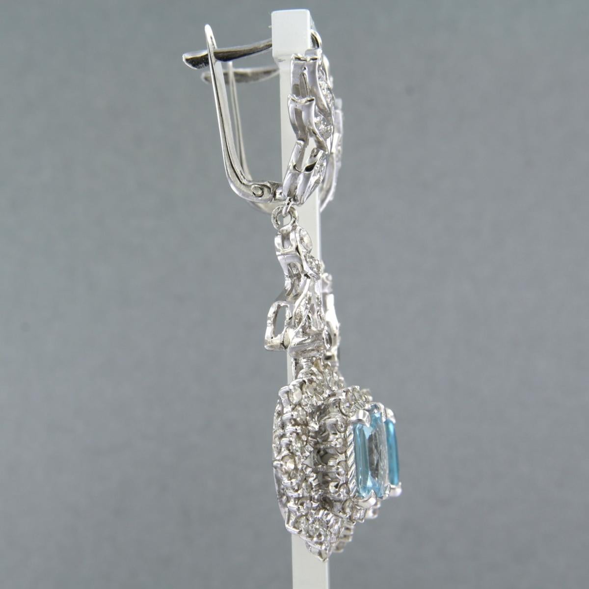Kronleuchter-Ohrringe aus Gold mit Topas und Diamanten im Zustand „Gut“ im Angebot in The Hague, ZH