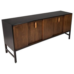 Topaz' Ebonized Contoured Walnut Credenza / Cabinet by Mt. Airy for John Stuart