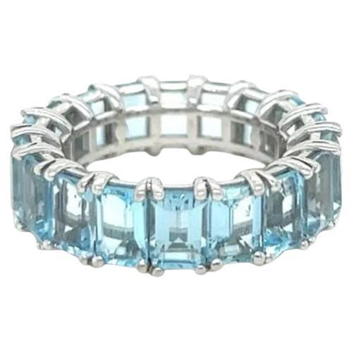 Topaz Eternity Band 14K Gold Gemstone Ring