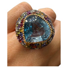 Bague cocktail Topaze Pierre précieuse Or jaune 18KT