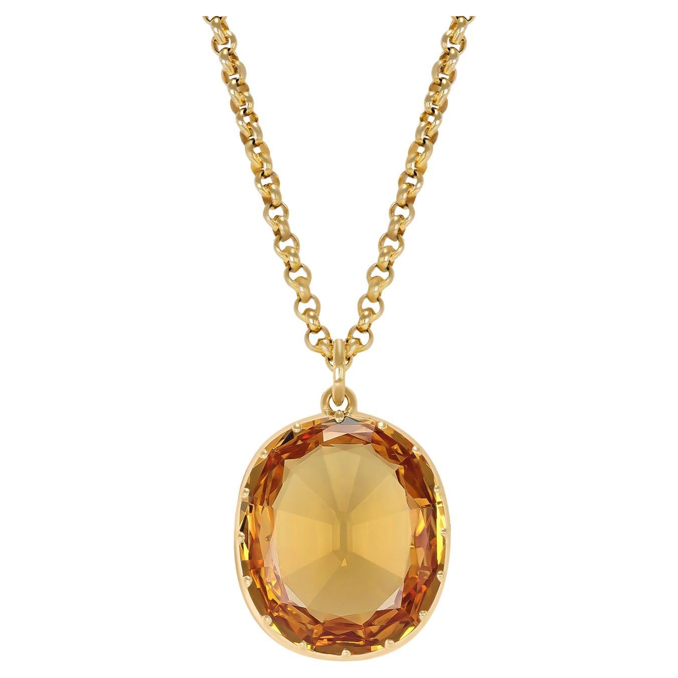 Colgante de topacio, circa 1900. en venta