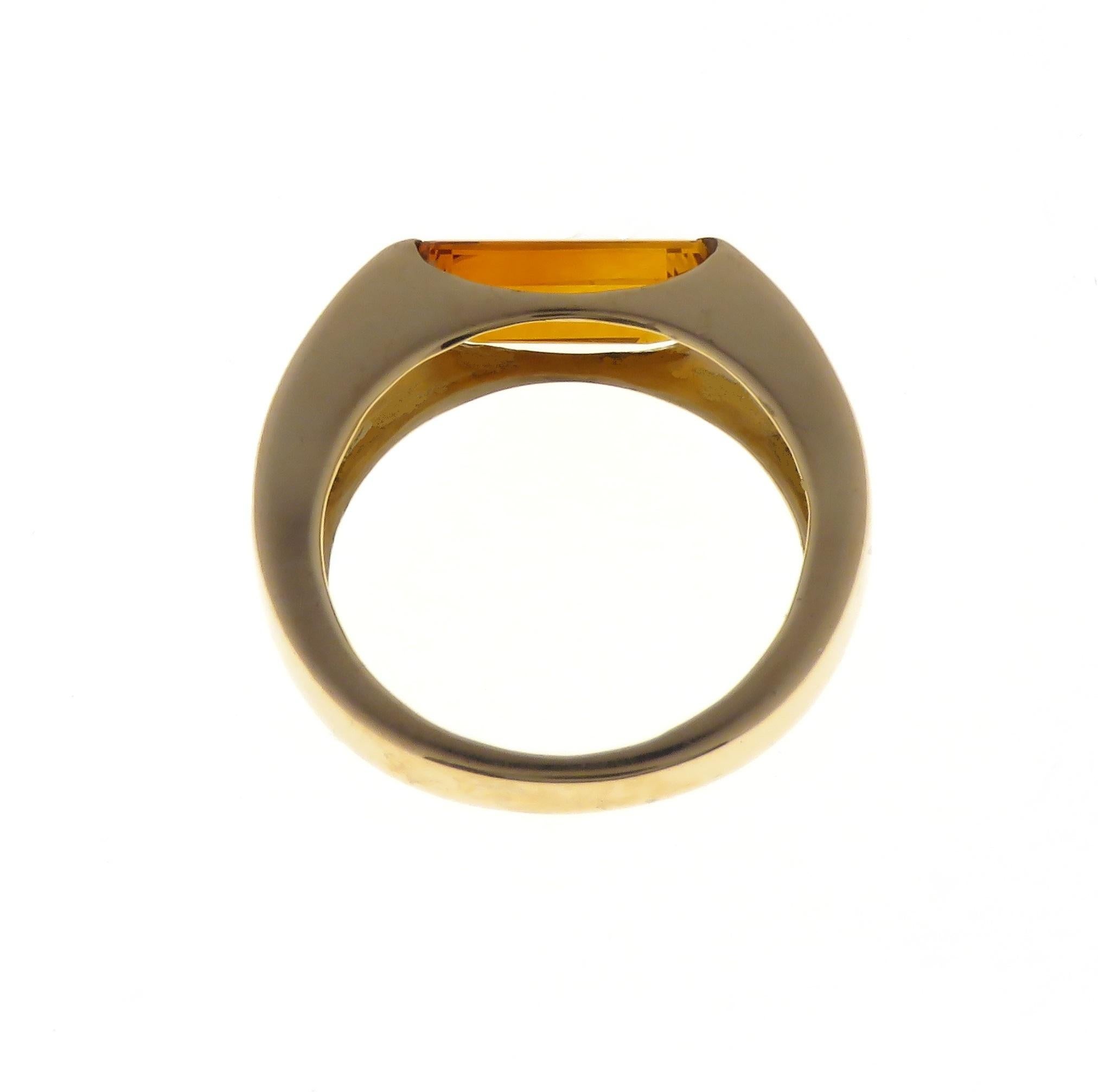 Topaz Rose Gold Band Ring Handmade For Sale 2