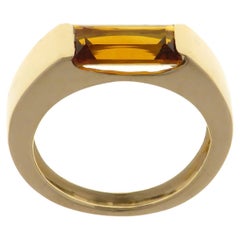 Topaz Rose Gold Band Ring Handmade