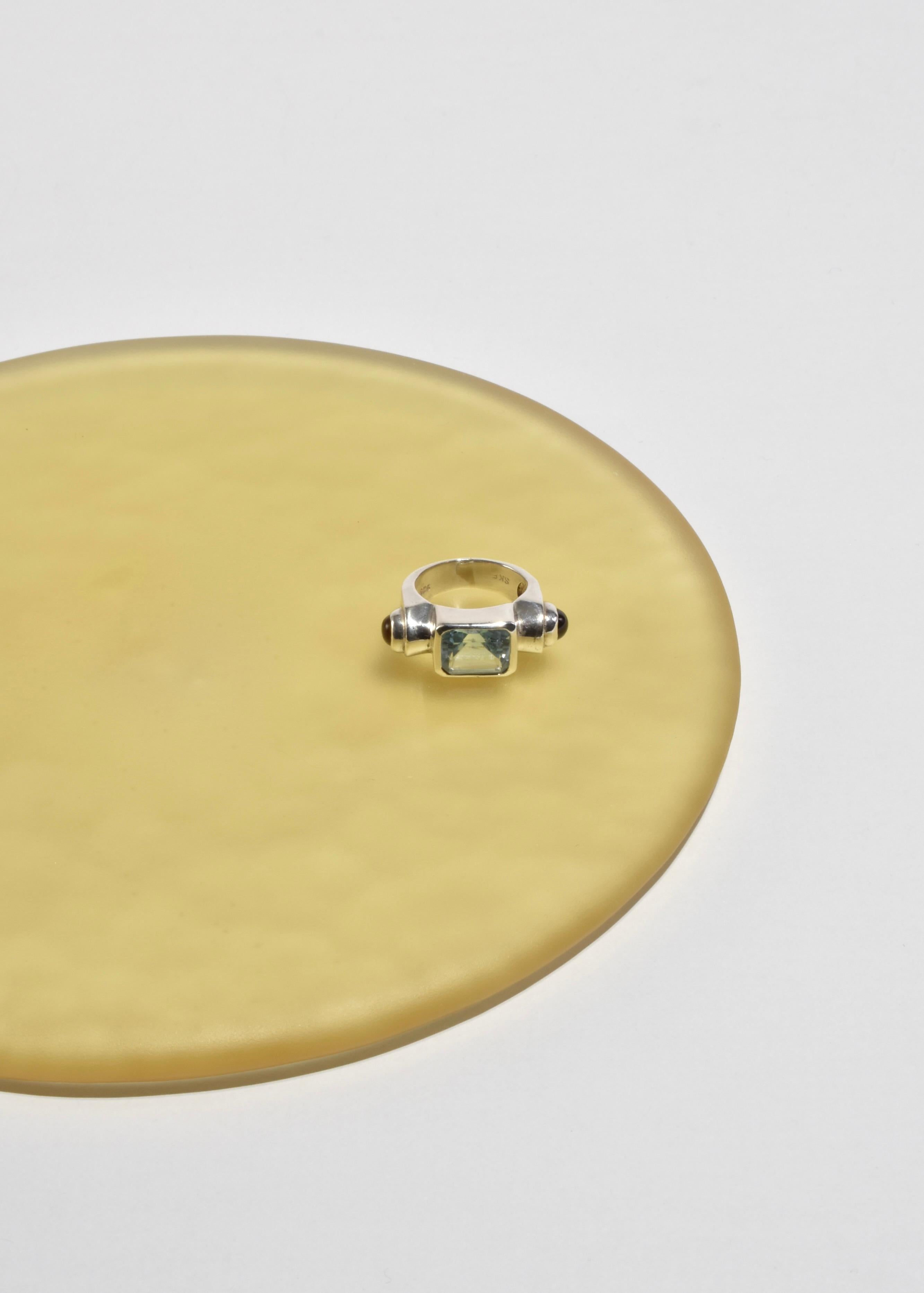Cabochon Topaz Ruby Citrine Ring For Sale
