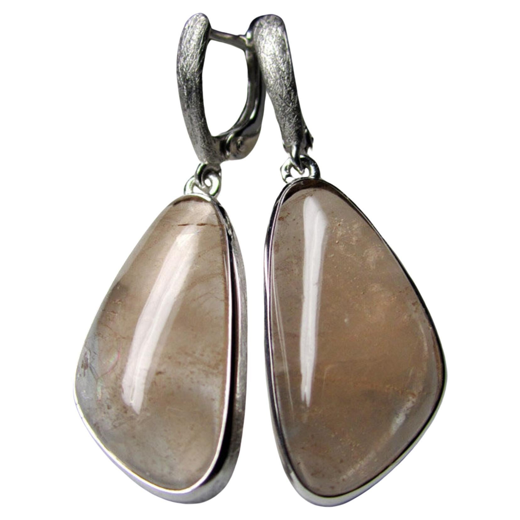 Topaz Silver Earrings Natural Gemstone Unisex Jewelry Wedding anniversary gift (Boucles d'oreilles Topaze en argent)