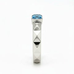 Topaz solitaire ring for men silver, gold