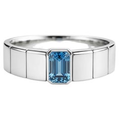 Topaz solitaire ring for men silver, gold