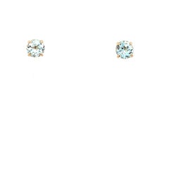 Topaz solitaire stud earrings yellow gold