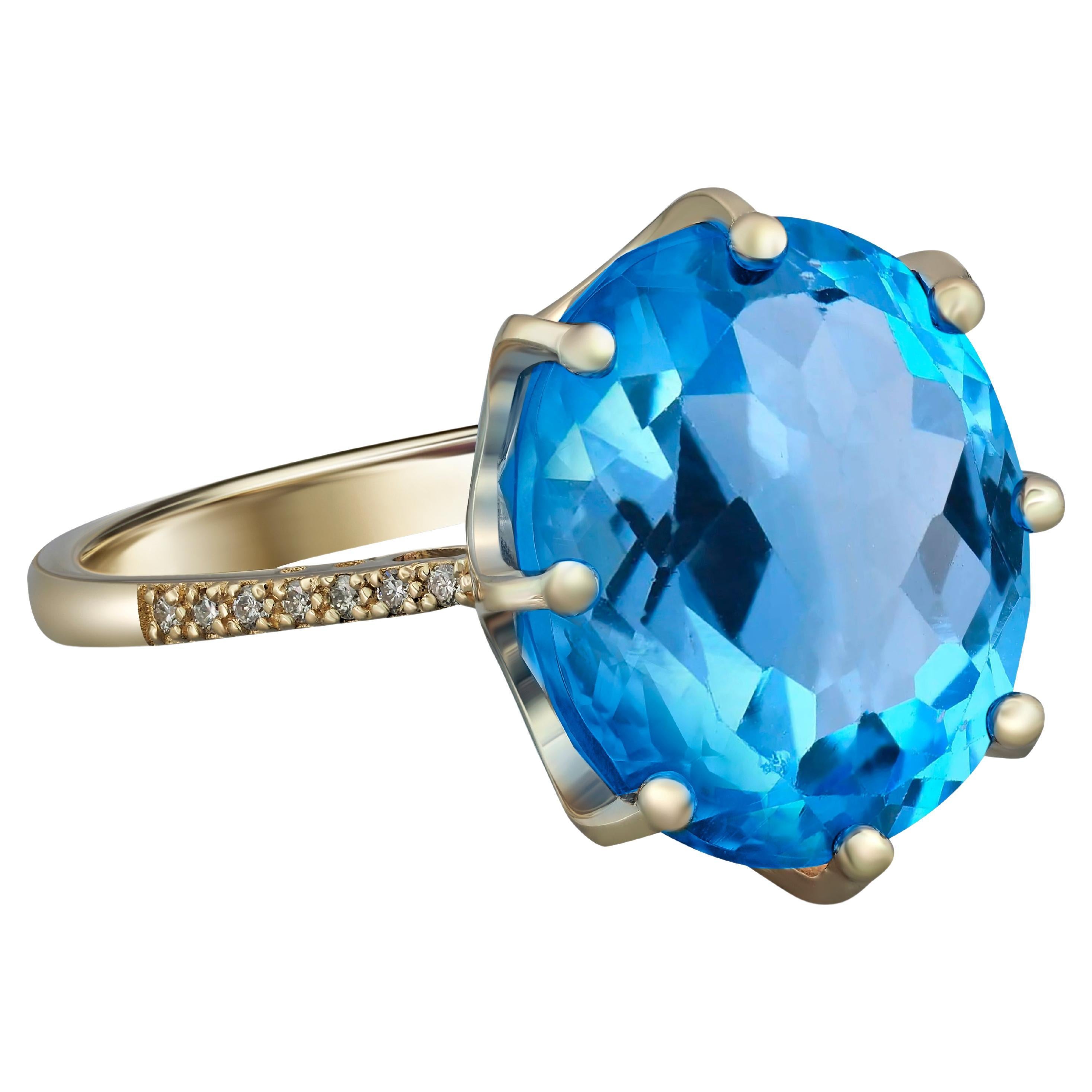 Customizable Topaz Statement Gold Ring For Sale at 1stDibs