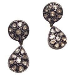 Topaz Teardrop Diamond Earring