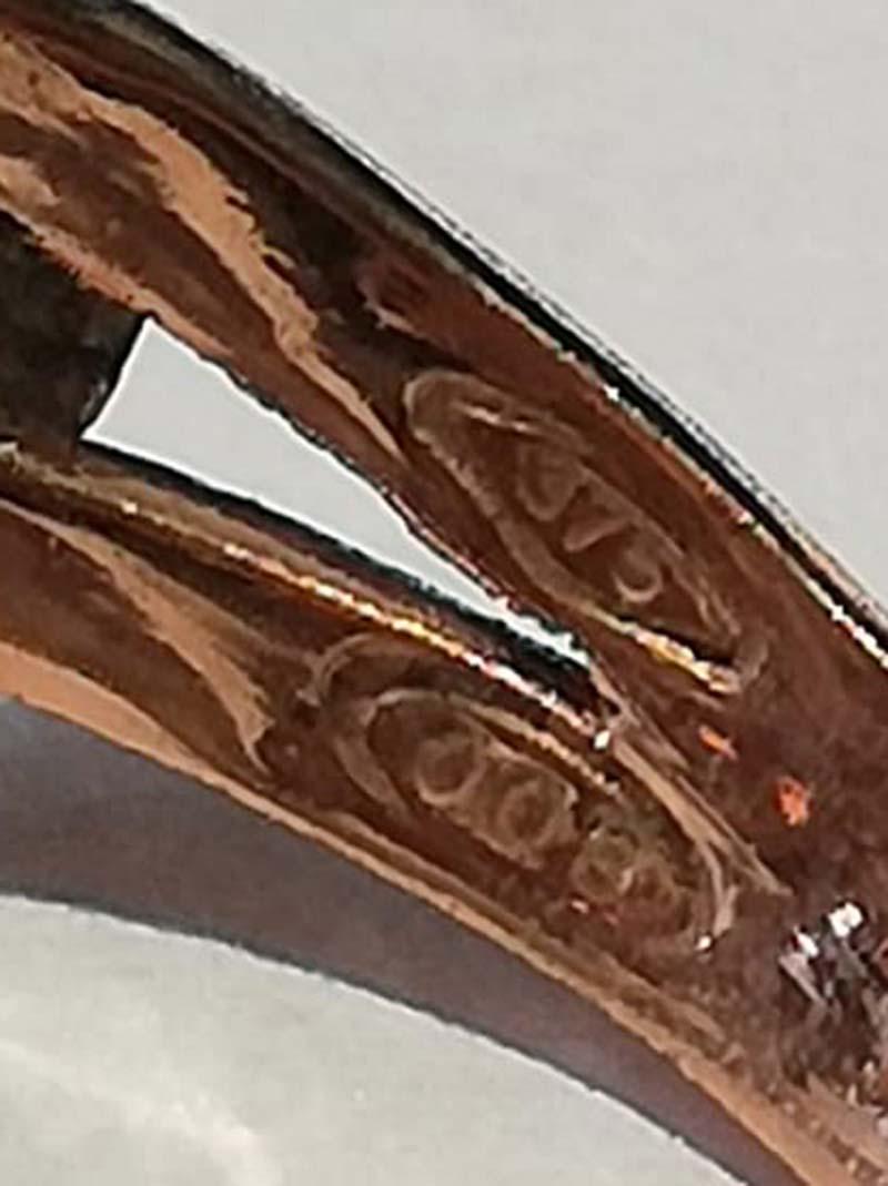 Topaze, Tsavorite, Diamants, Bague en or rose et argent. Pour femmes en vente