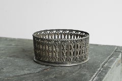 Topazio Casquinha Wine Bottle Holder in Silver Plate Portugal Early 20th Century