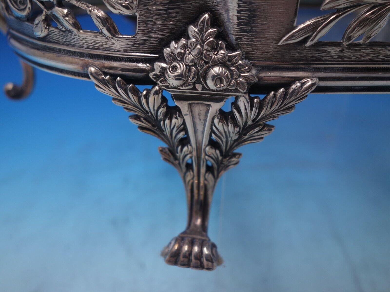 Topazio Portuguese Sterling Silver Centerpiece Bowl with Dragon Handles '#6496' 3