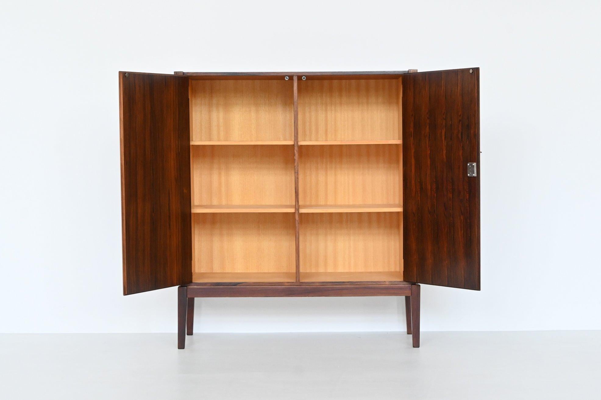 Mid-Century Modern Topform buffet in rosewood and brass The Netherlands 1960