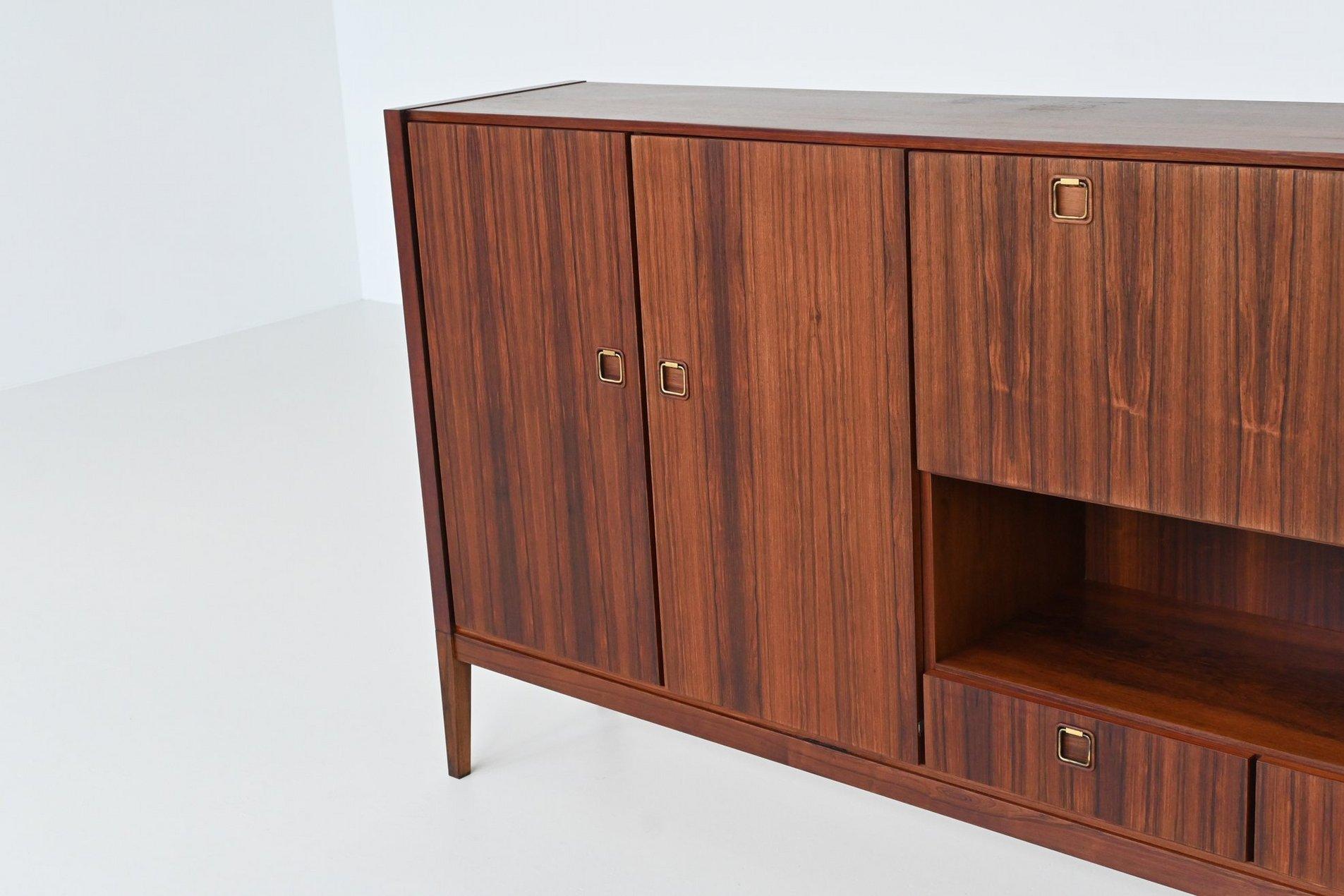 Topform highboard rosewood and brass Netherlands 1960 For Sale 5