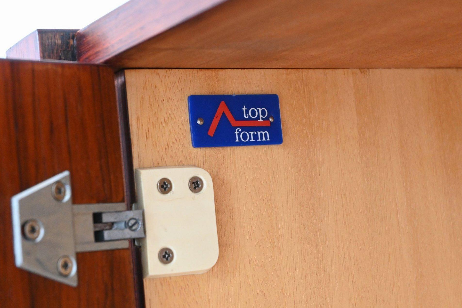 Topform highboard rosewood and brass Netherlands 1960 For Sale 13