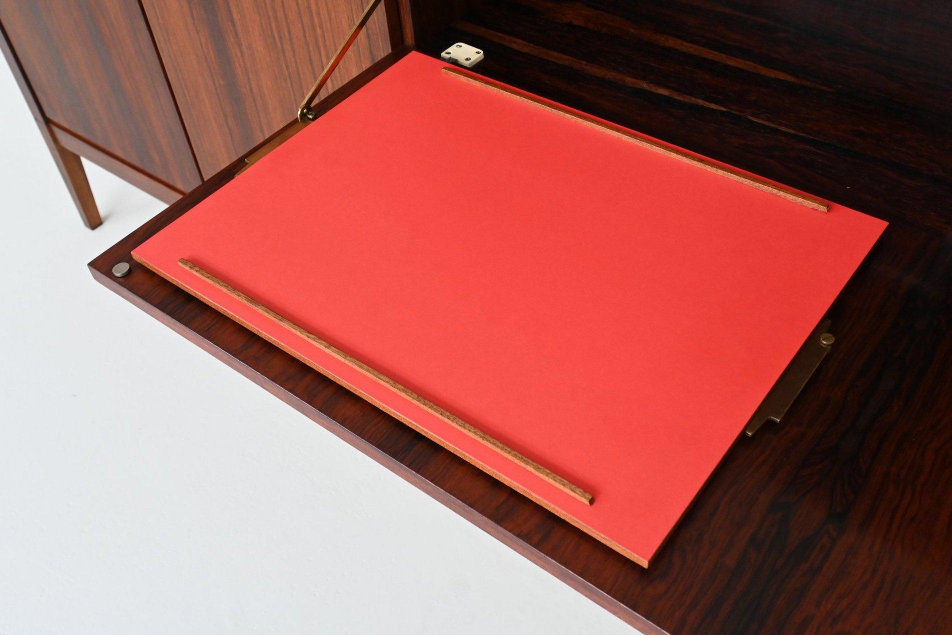 Mid-20th Century Topform highboard rosewood and brass Netherlands 1960 For Sale