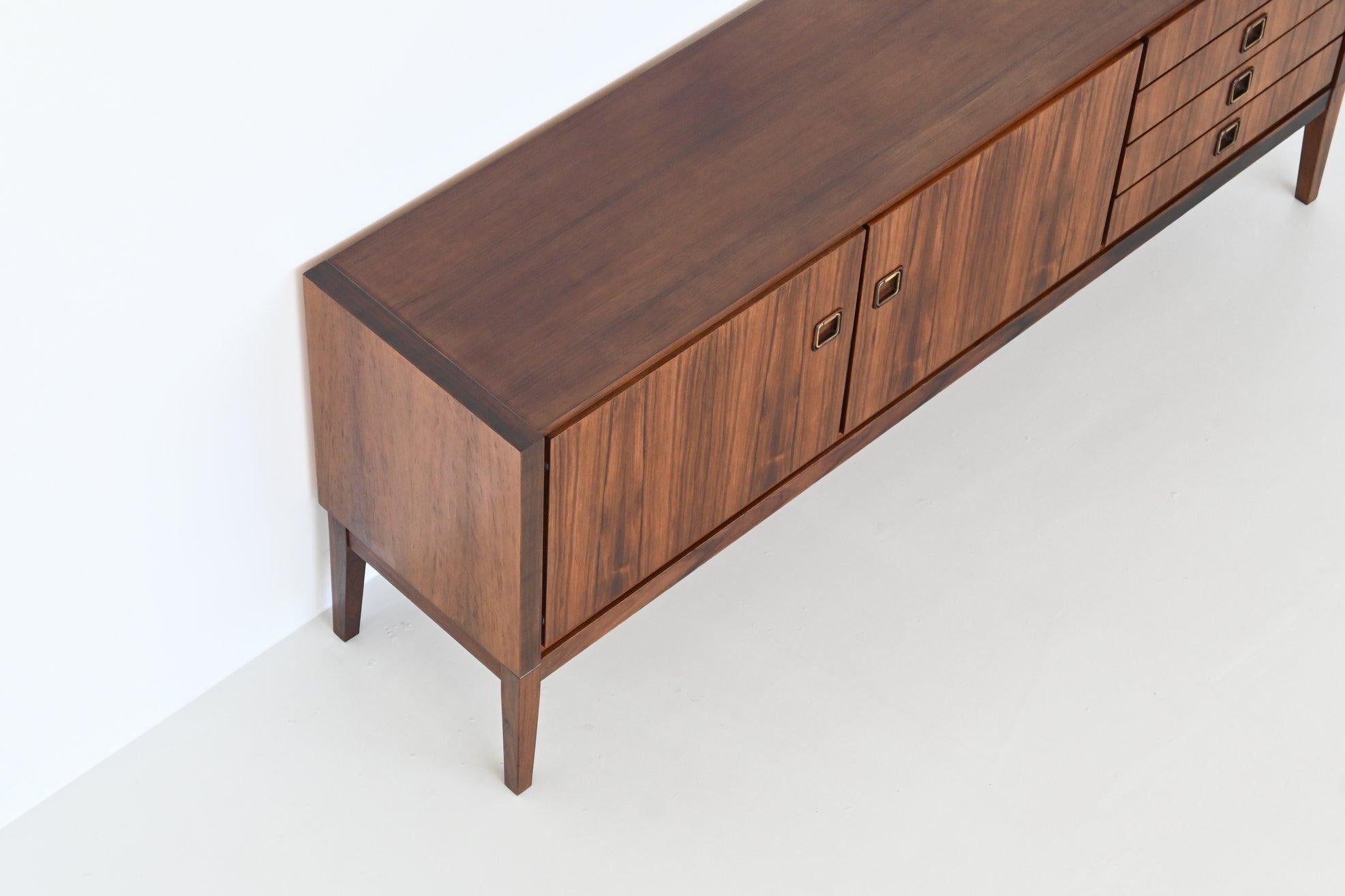 Topform sideboard in rosewood and brass The Netherlands 1960 For Sale 8