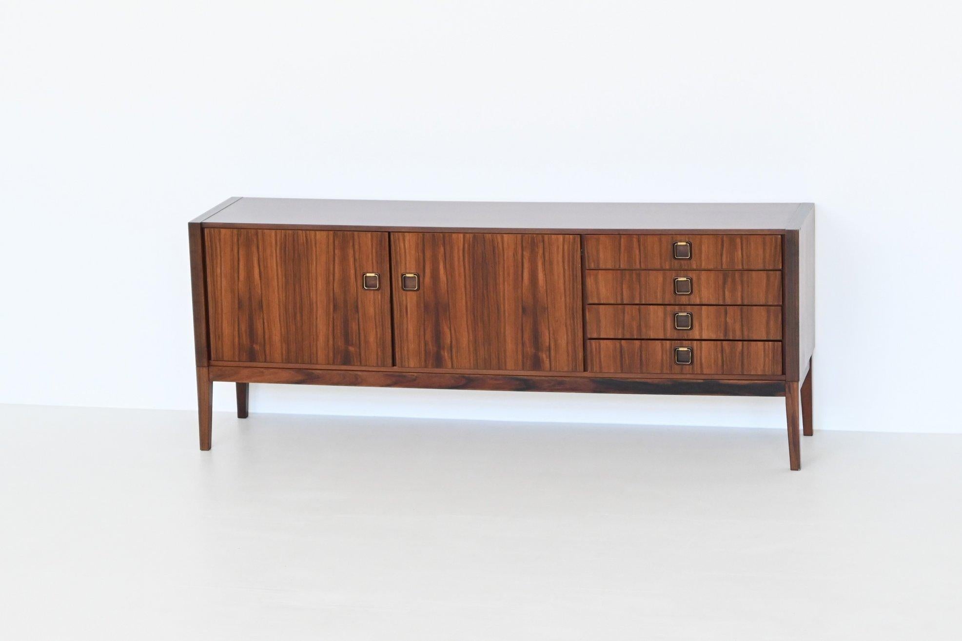 Topform sideboard in rosewood and brass The Netherlands 1960 For Sale 9