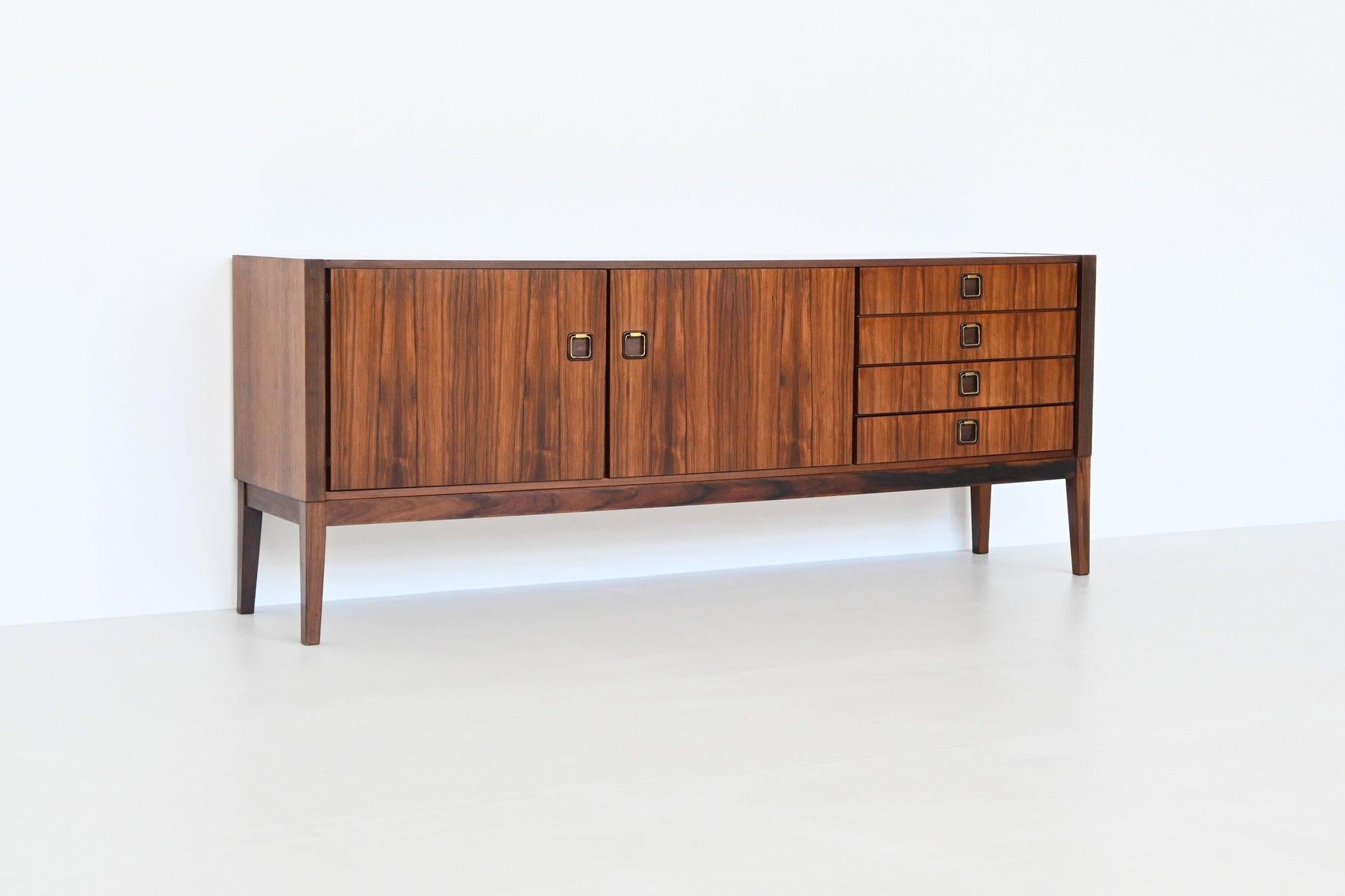 Topform sideboard in rosewood and brass The Netherlands 1960 For Sale 10