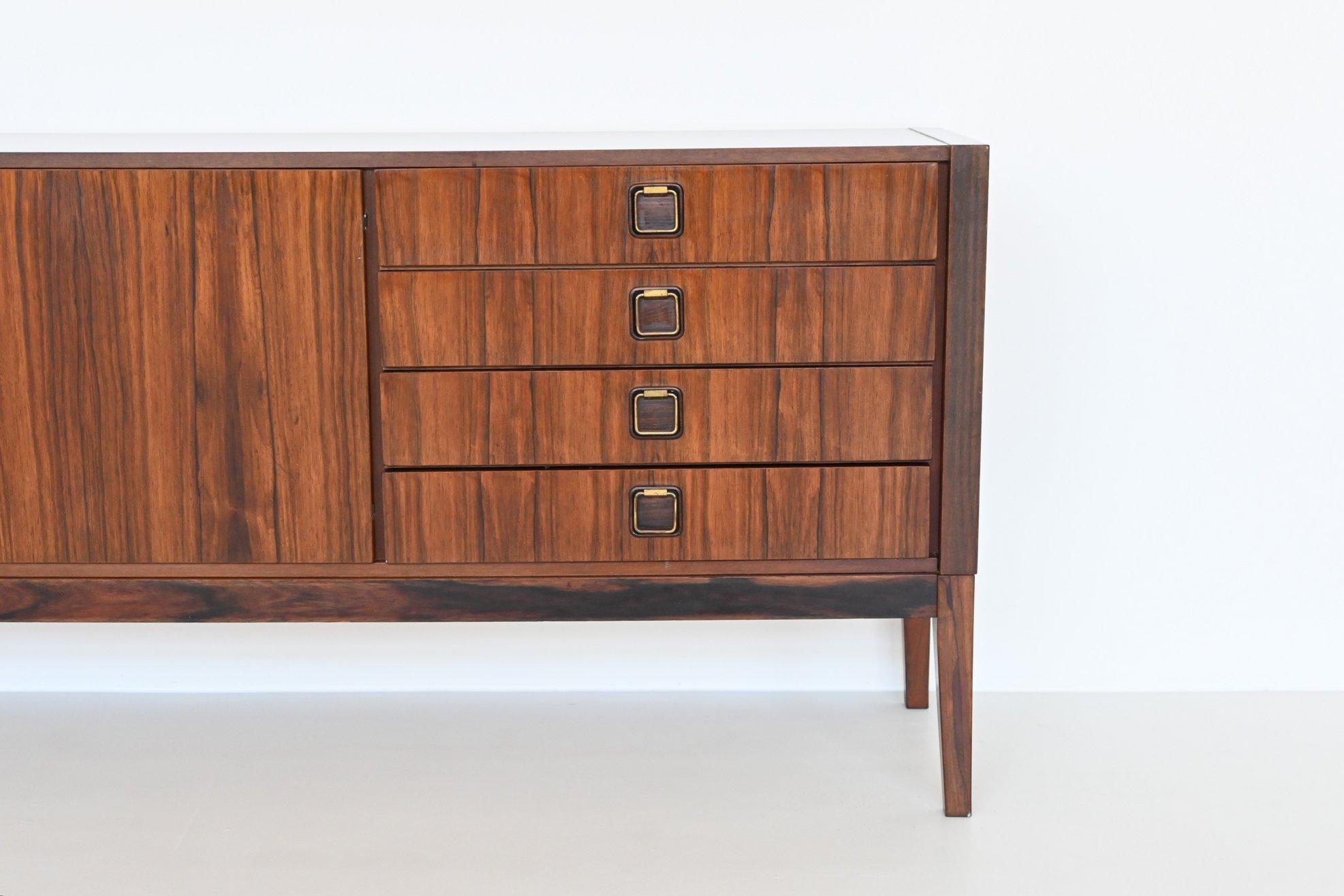 Topform sideboard in rosewood and brass The Netherlands 1960 For Sale 11