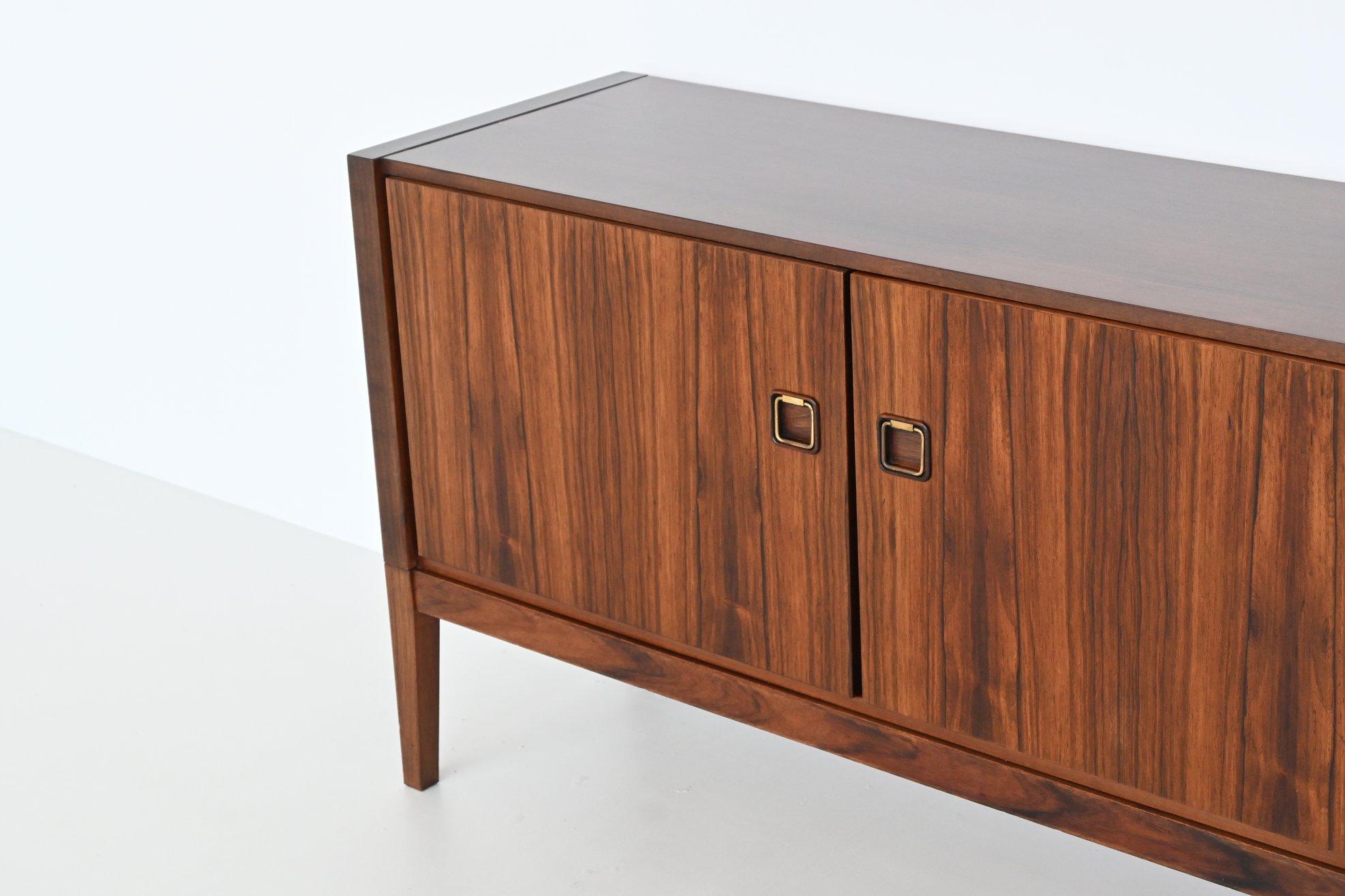 Topform sideboard in rosewood and brass The Netherlands 1960 In Good Condition For Sale In Etten-Leur, NL