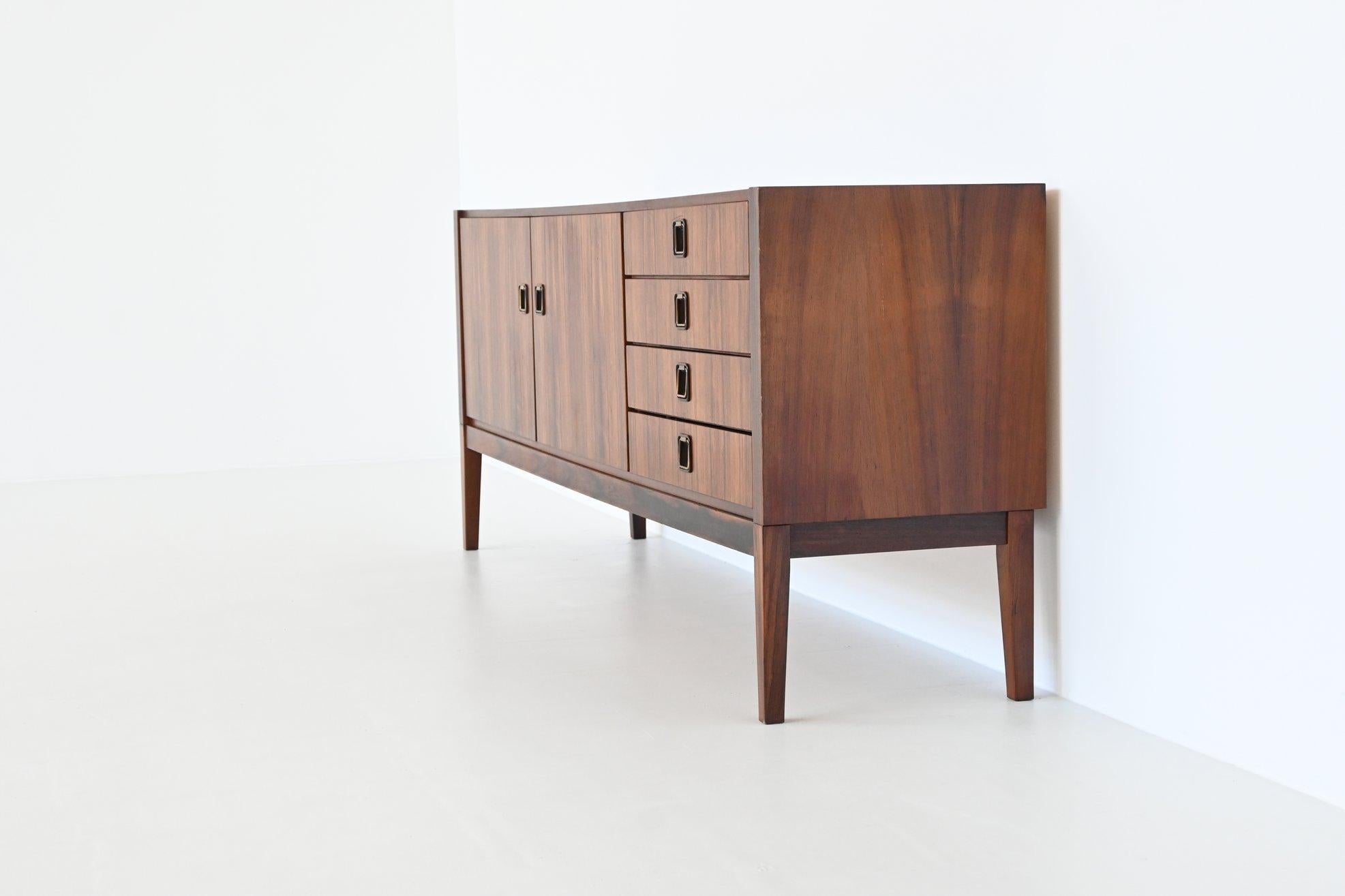 Mid-20th Century Topform sideboard in rosewood and brass The Netherlands 1960 For Sale