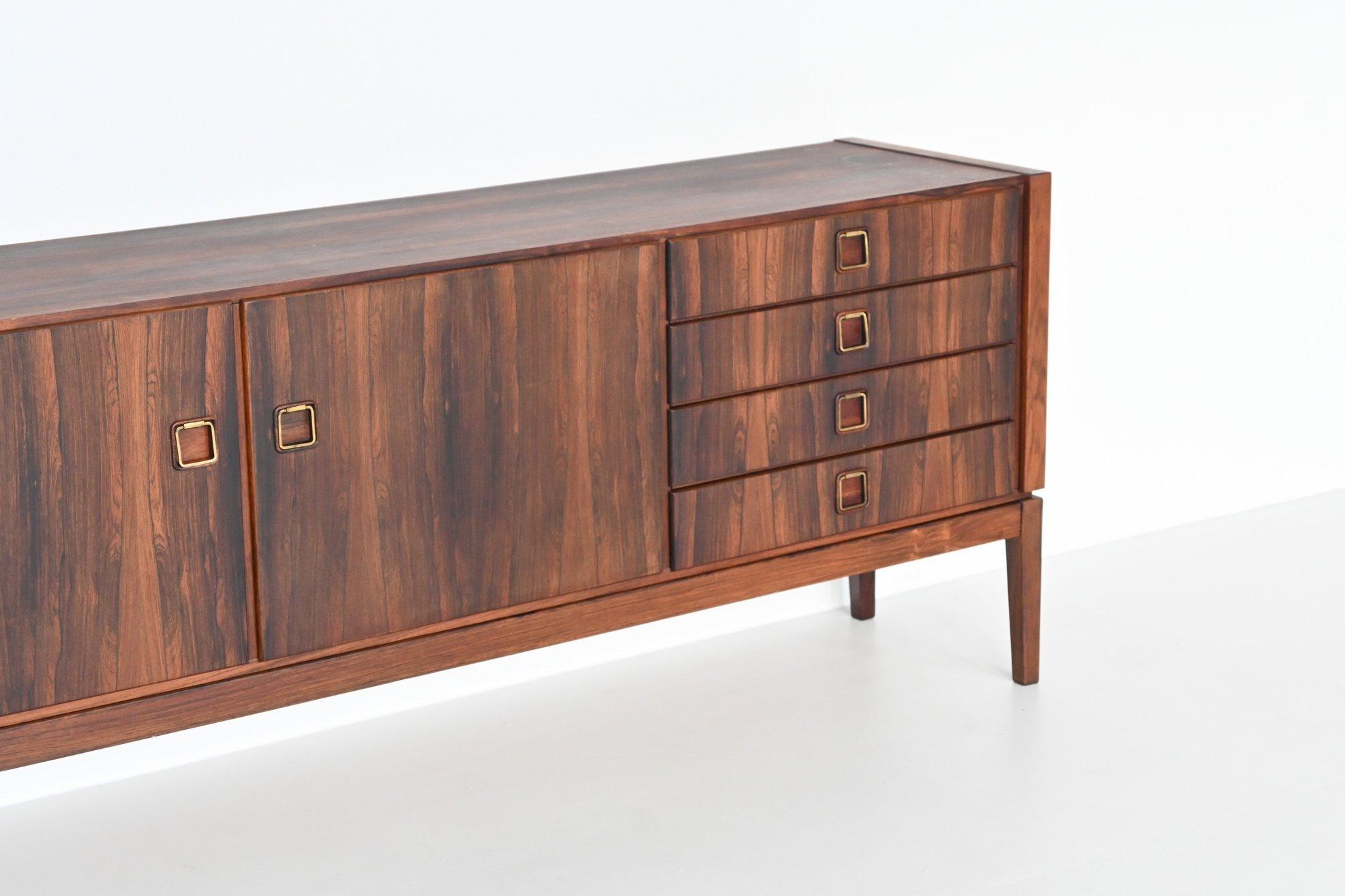 Topform Sideboard Rosewood and Brass, the Netherlands, 1960 4