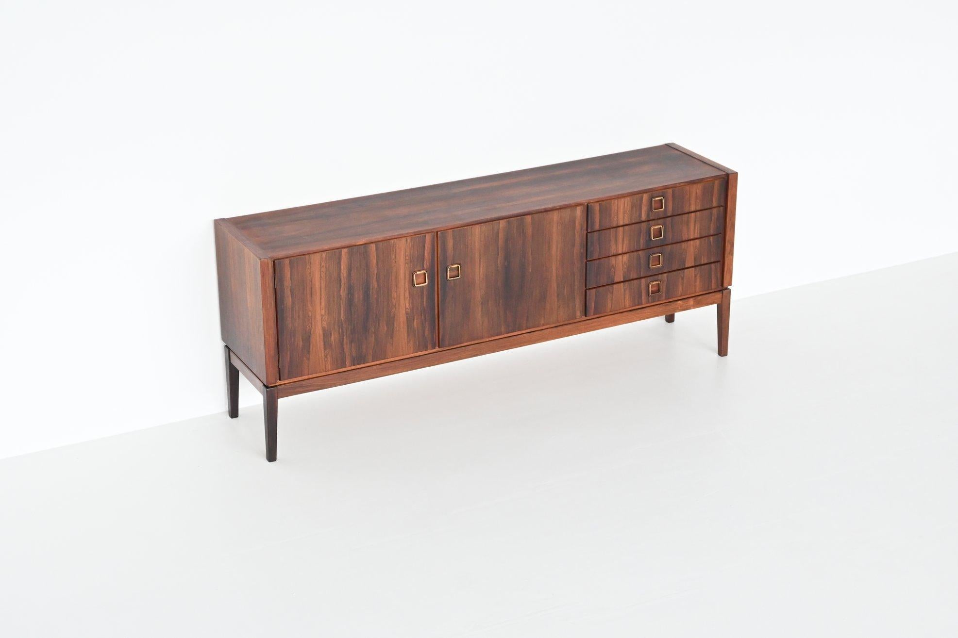 Topform Sideboard Rosewood and Brass, the Netherlands, 1960 13