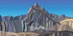 Colorado Blue, Modern Impressionist Landscape Painting, Mountains, Ltd Ed of 25