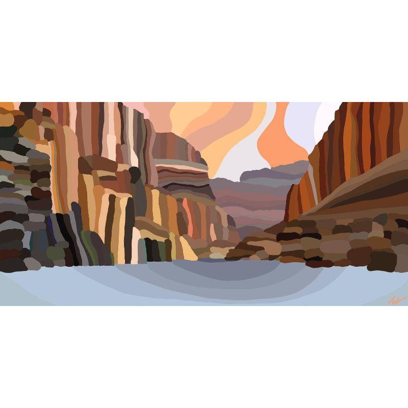 Topher Straus Abstract Painting - Grand Canyon National Park, Modern Impressionist Landscape Painting, Ltd Ed