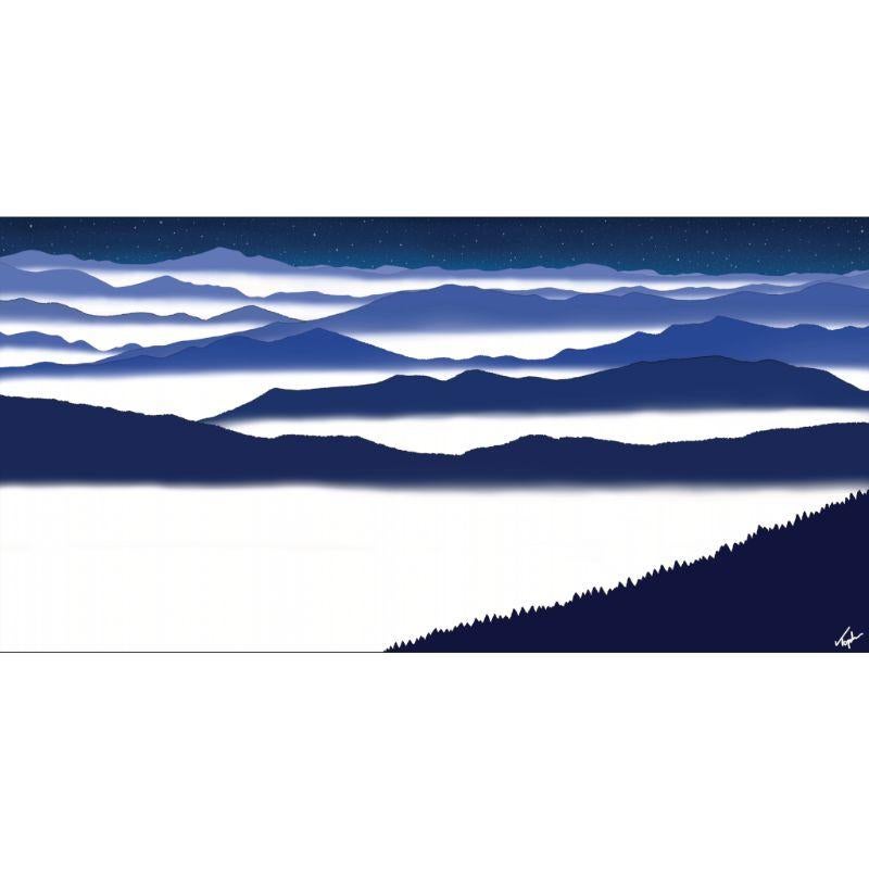 Topher Straus Abstract Painting - Great Smoky Mountains National Park, Impressionist Landscape Painting, Ltd Ed