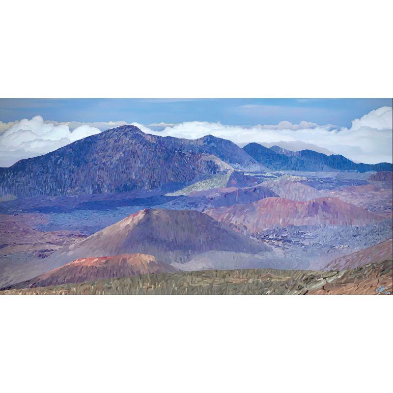 Peinture numérique du parc national de Haleakala de 152,4 cm
