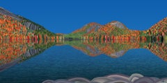 Acadia National Park, Modern Impressionist Landscape Painting, 2021, Ltd Edition