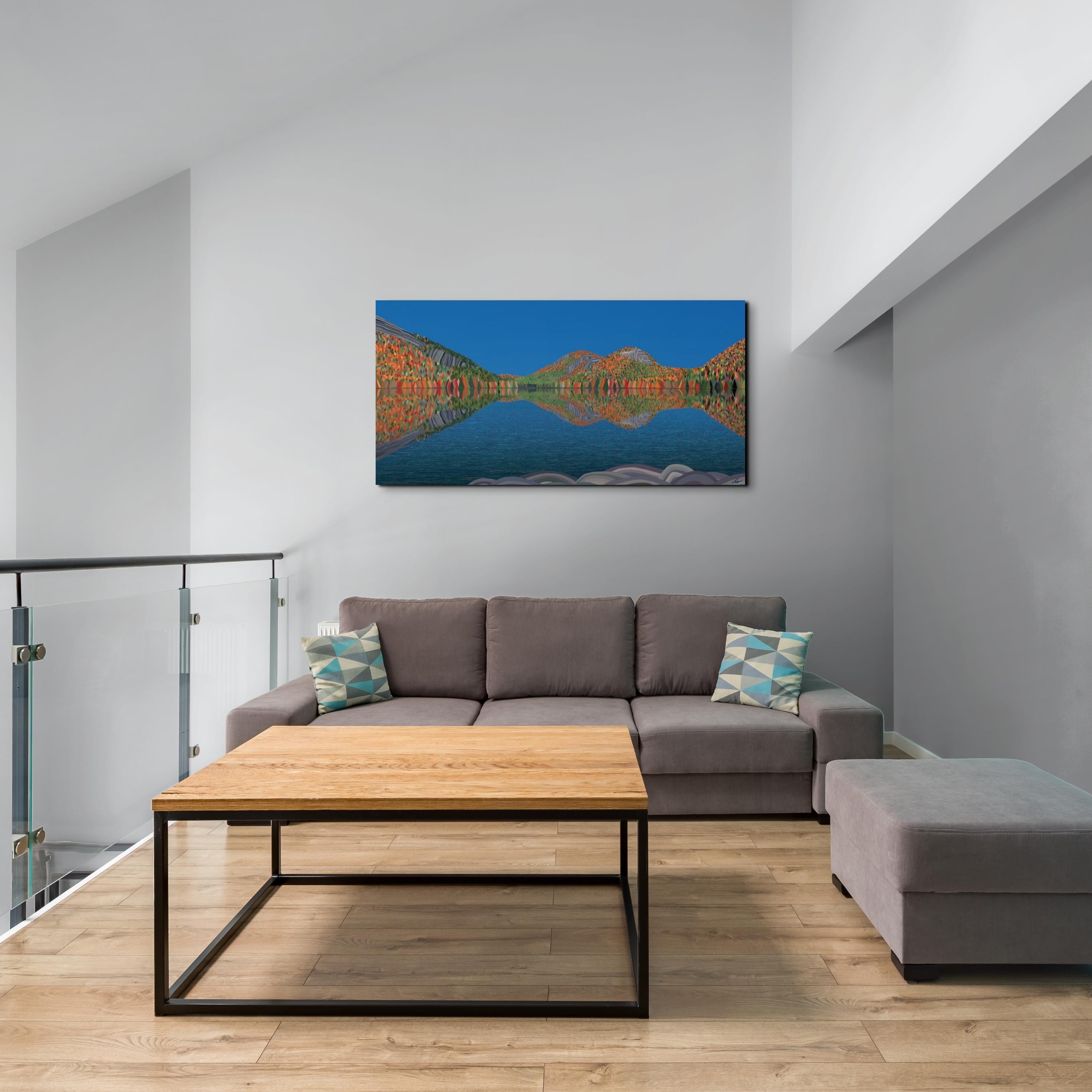 Parco nazionale di Acadia, dipinto di paesaggio impressionista moderno, 2021, edizione limitata - Painting di Topher Straus