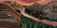 Parc national de Big Bend, paysage impressionniste contemporain, 2021, original
