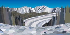 Bumps Impressionism Landscape Ski Painting (Limited Edition)