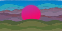 California Dream, Modern Impressionist Landscape Painting, Sunrise, Ltd Ed of 25